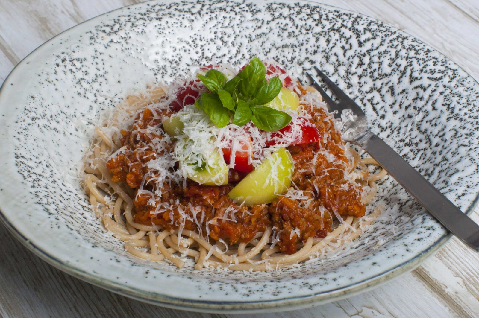 The best spaghetti bolognese with camouflaged root vegetables