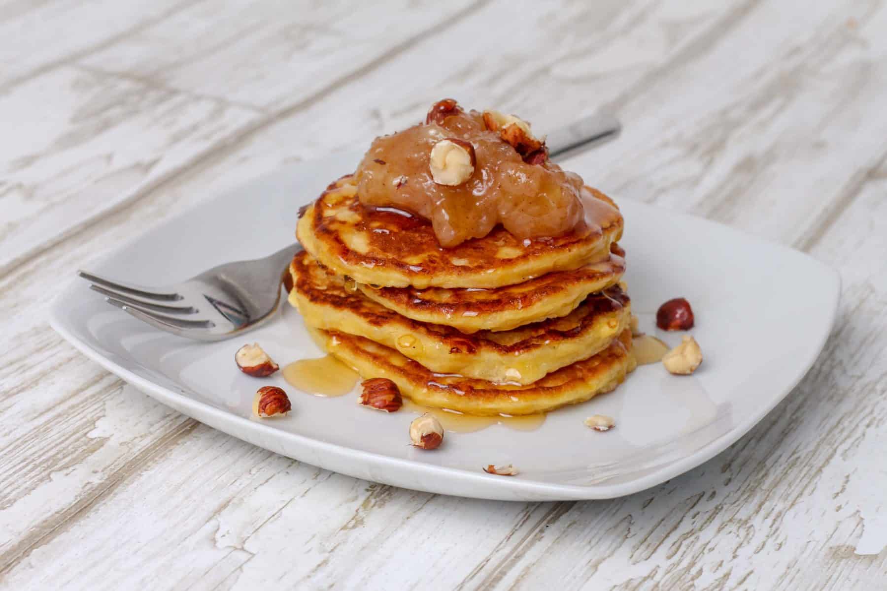 Tasty and easy rice pudding pancakes with lemon zest