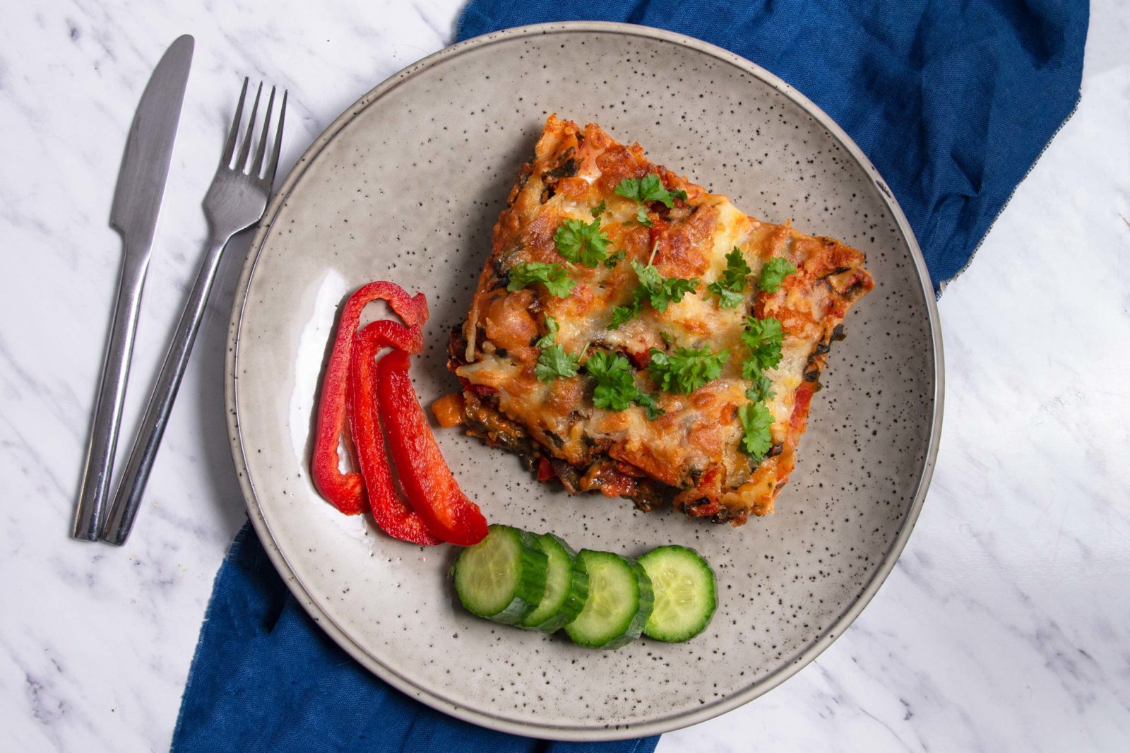 Yummiest vegetarian lasagne with grated veggies - day two